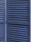 3 Panel Light Blue Shutter Screen Room Divider By Homeroots | Room Dividers | Modishstore - 6