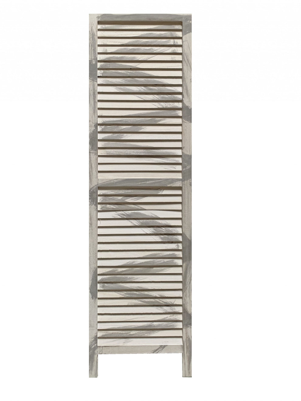 3 Panel Light Blue Shutter Screen Room Divider By Homeroots | Room Dividers | Modishstore - 18