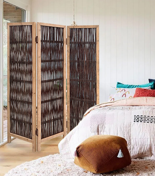 3 Panel Kirkwood Room Divider with Interconnecting Branches Design By Homeroots | Room Dividers | Modishstore - 2