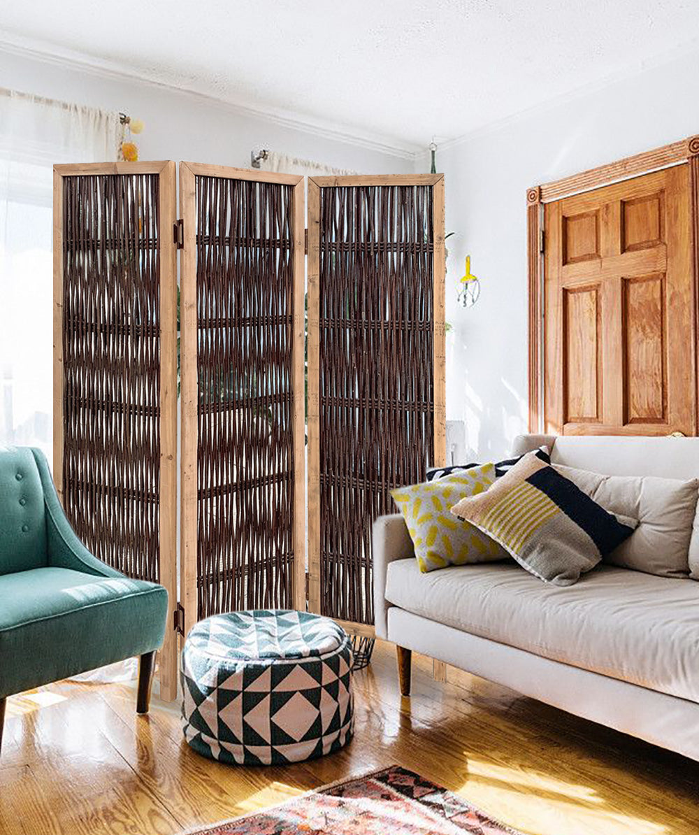 3 Panel Kirkwood Room Divider with Interconnecting Branches Design By Homeroots | Room Dividers | Modishstore - 4