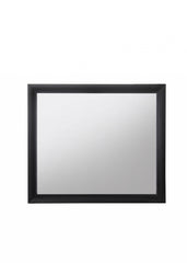 Contemporary Wood Frame mirror in Black By Homeroots