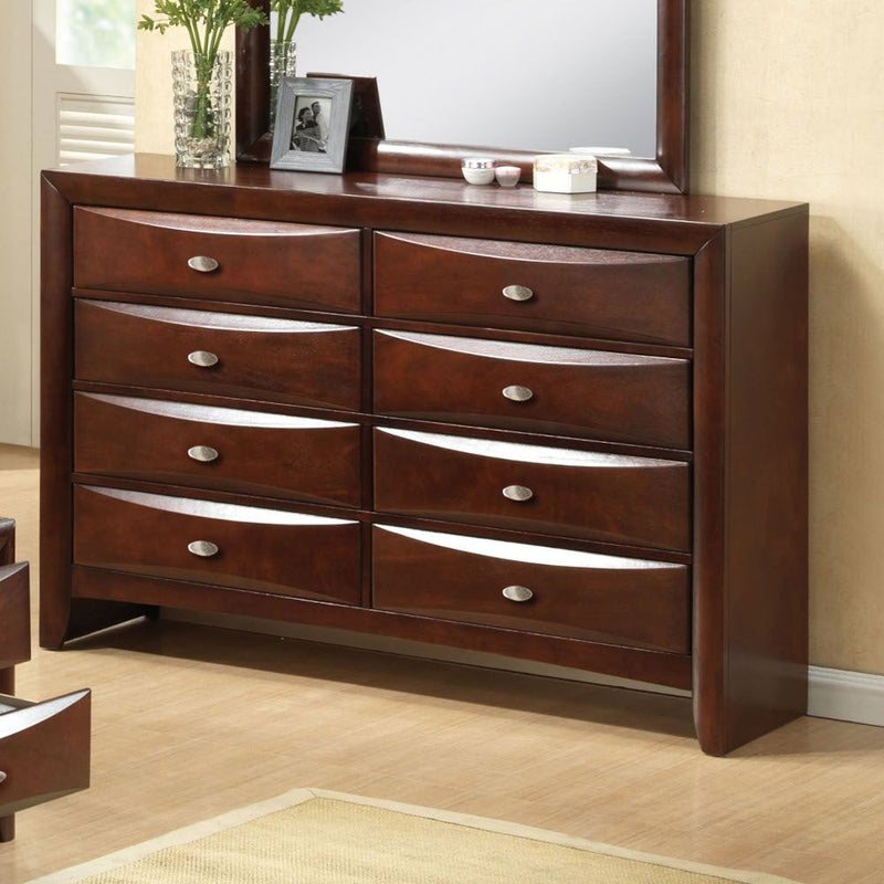 41' Espresso Wood Finish Dresser With 8 Drawers By Homeroots | Dressers | Modishstore