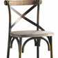 43' High Back Antiqued Copper And Oak Finish Bar Chair By Homeroots | Bar Stools | Modishstore - 4