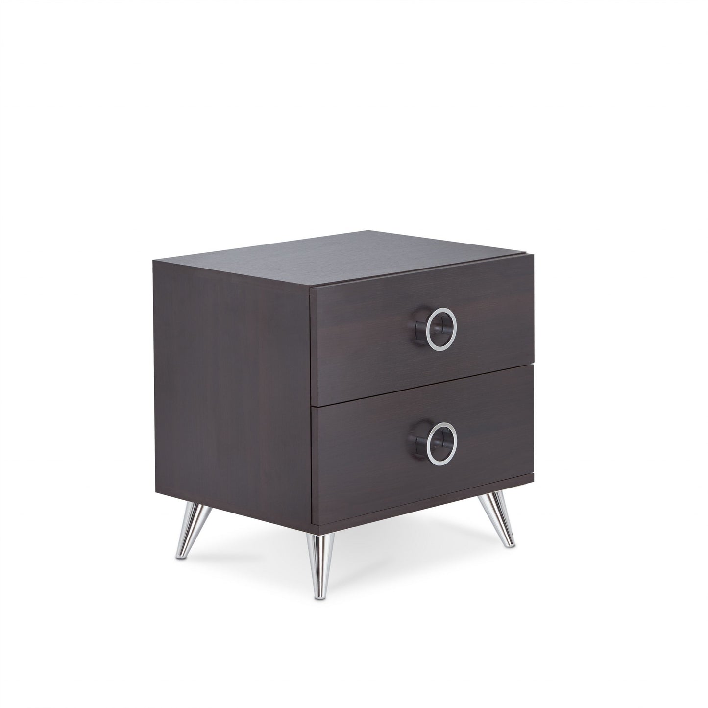 Espresso Wood Finish Rectangular Night Stand By Homeroots