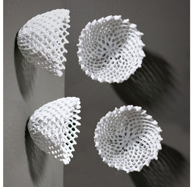 Wall Play: Lace, Matte White Set of 8 by  Gold Leaf Design Group | Wall Decor | Modishstore-3