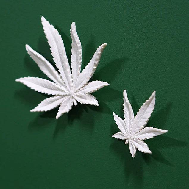 Wall Play Cannabis Leaf Set Of 10 By Gold Leaf Design Group | Wall Decor | Modishstore - 2