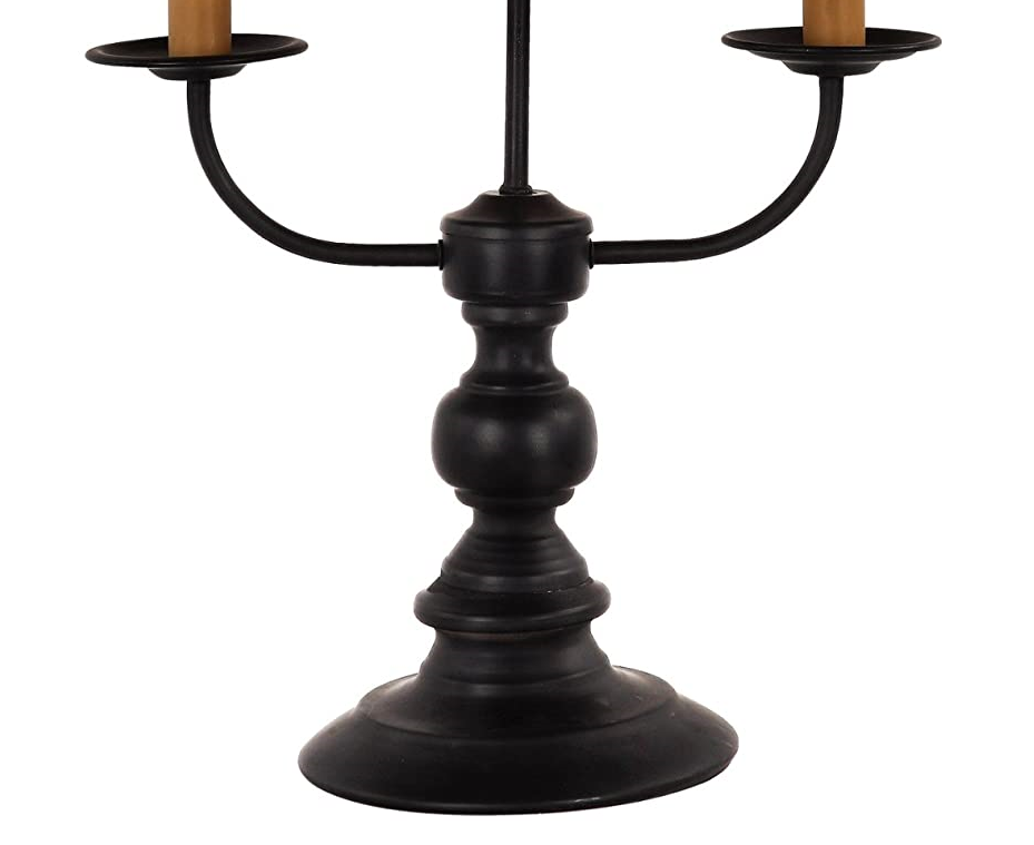 Black Double Vintage Candle Table Lamp By Homeroots | Table Lamps | Modishstore - 3