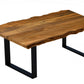 63" Modern Rustic Real Wood Live Edge Dining Table By Homeroots | Dining Tables | Modishstore