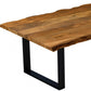 63" Modern Rustic Real Wood Live Edge Dining Table By Homeroots | Dining Tables | Modishstore - 4