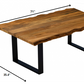 71" Modern Rustic Real Wood Live Edge Dining Table By Homeroots | Dining Tables | Modishstore - 2