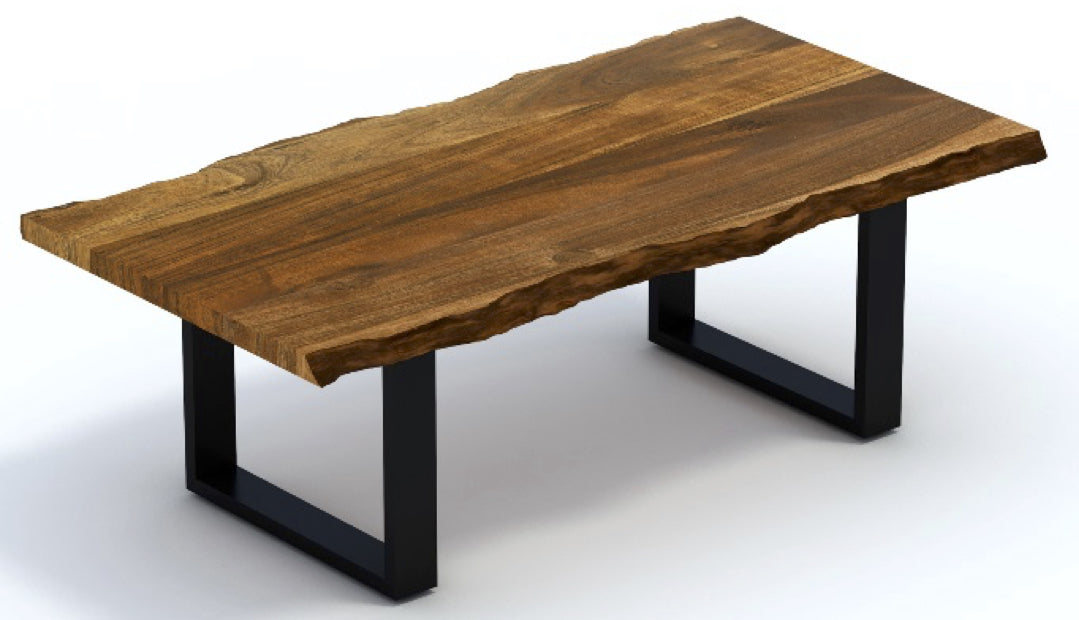 Modern Rustic Live Edge Acacia Wood Coffee Table By Homeroots - 379796 | Coffee Tables | Modishstore