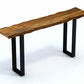 Live Edge Acacia Wood Console Table with Black Metal Legs By Homeroots | Console Tables | Modishstore