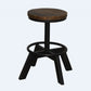Old School Industrial Dark Wood Stool By Homeroots | Bar Stools | Modishstore