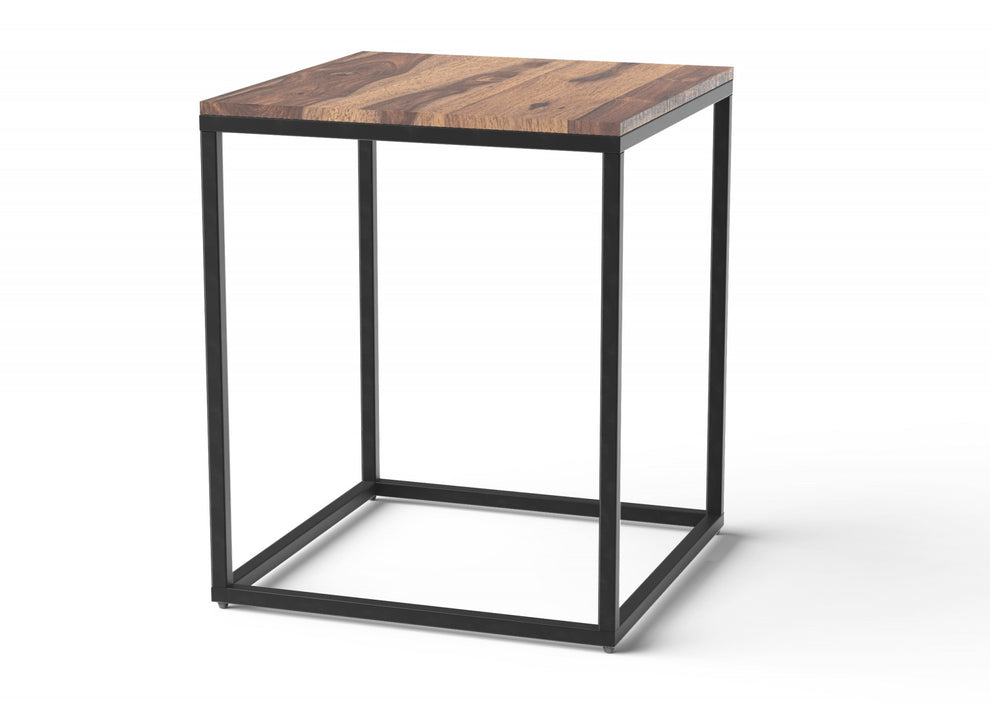 Squared Off Natural Wood End or Side Table By Homeroots | Side Tables | Modishstore - 2