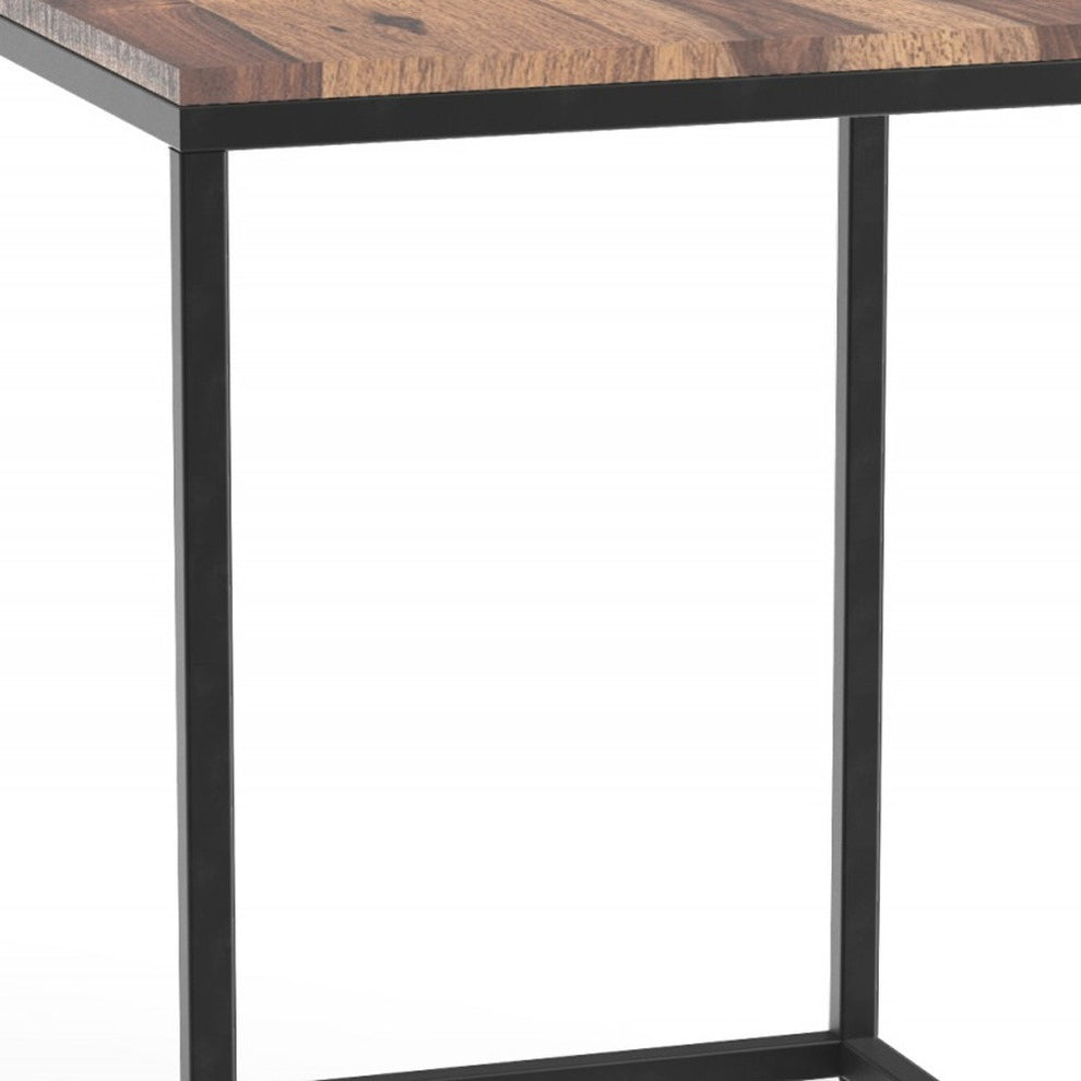 Squared Off Natural Wood End or Side Table By Homeroots | Side Tables | Modishstore - 4