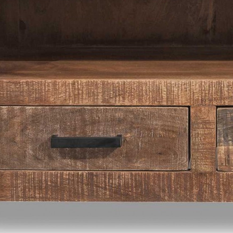 Solid Wood 3 Drawer TV Stand and Media Console By Homeroots | Console Tables | Modishstore - 4