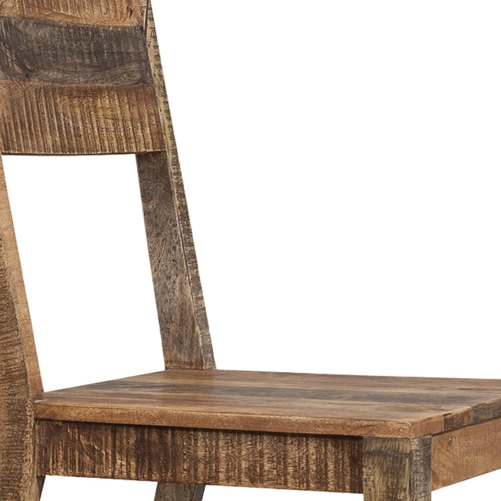 Set Of 2 Solid Mango Wood Dining Chairs By Homeroots | Dining Chairs | Modishstore - 5
