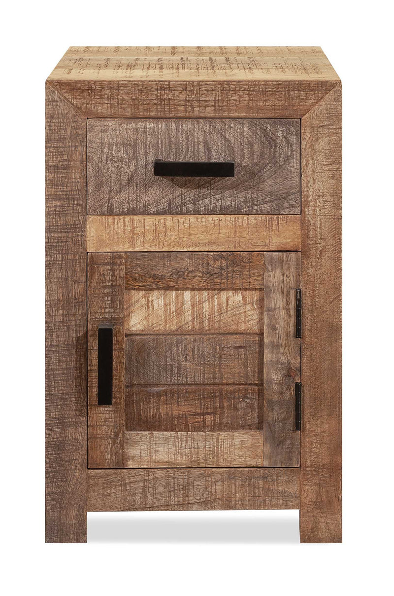 Solid Wood Butcher Block Accent Cabinet or Nightstand By Homeroots | Side Tables | Modishstore