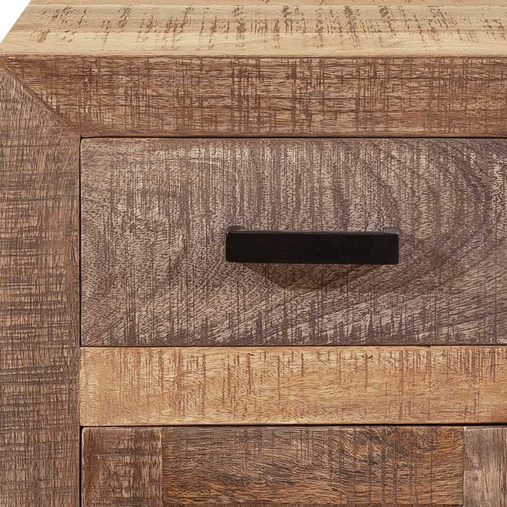 Solid Wood Butcher Block Accent Cabinet or Nightstand By Homeroots | Side Tables | Modishstore - 4