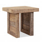 Solid Wood Butcher Block Style End or Side Table By Homeroots