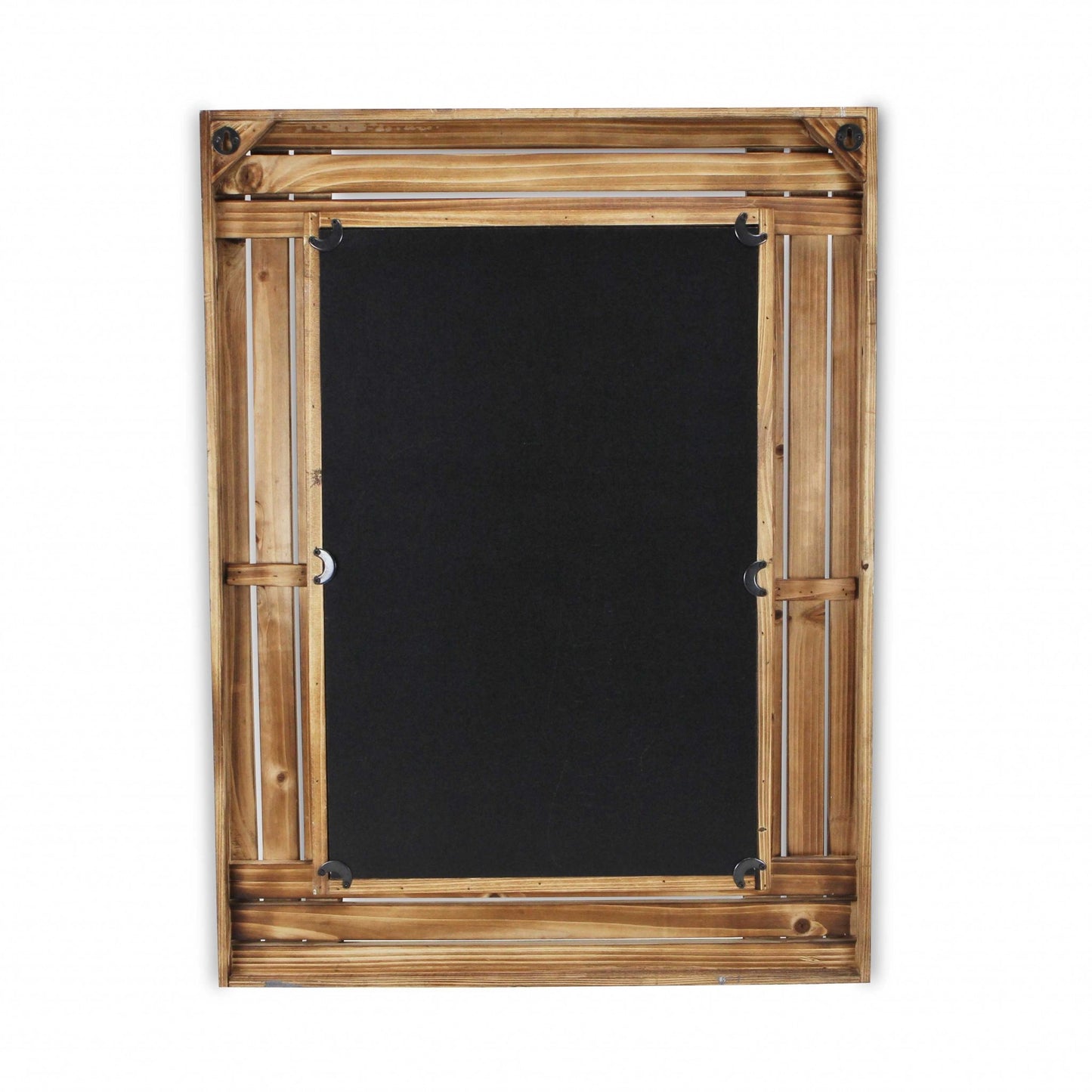 Rectangular Multicolored Wood Framed Mirror By Homeroots | Mirrors | Modishstore - 4