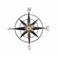 Black Metal Wall Decor Compass with Gold Center Accents By Homeroots | Wall Decor | Modishstore - 3
