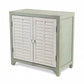 Sea Salt Blue And White Shutter Accent Cabinet By Homeroots | Cabinets | Modishstore - 2