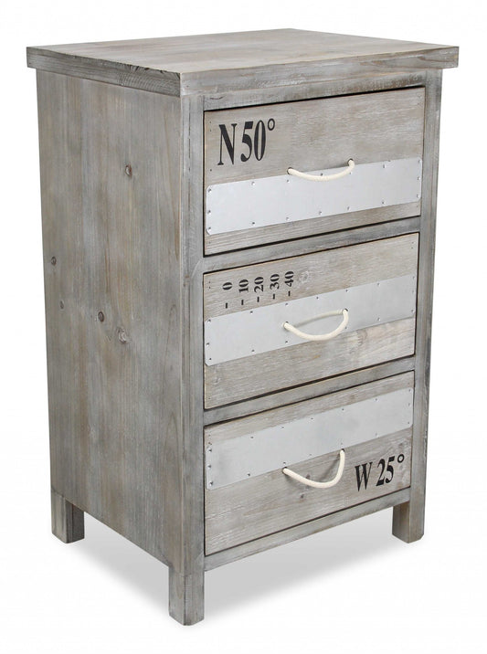 Nautical Gray Wash Wood Accent Cabinet By Homeroots | Cabinets | Modishstore