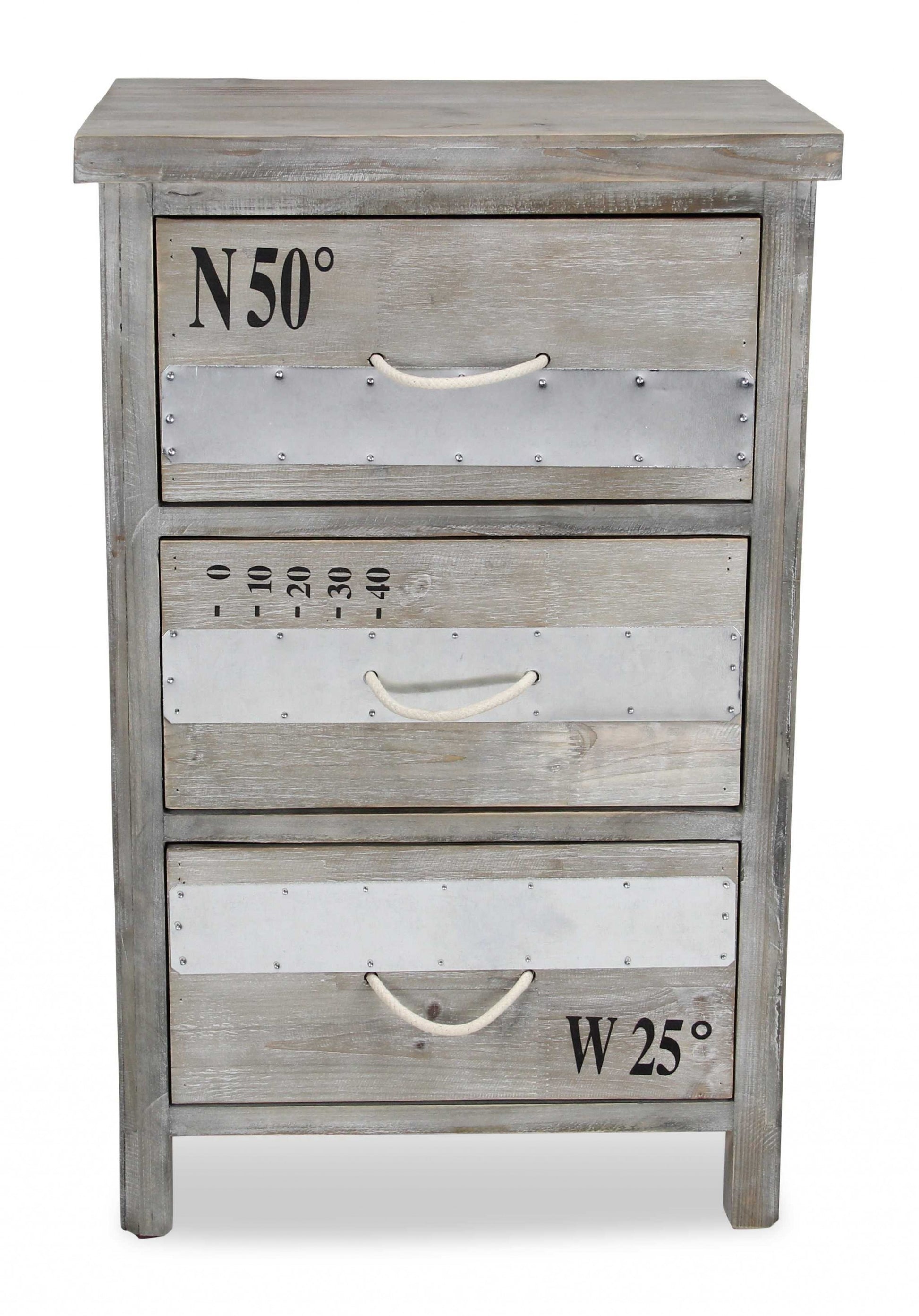 Nautical Gray Wash Wood Accent Cabinet By Homeroots | Cabinets | Modishstore - 3