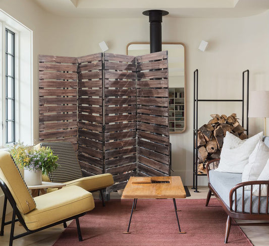 4 Panel Silver Room Divider By Homeroots | Room Dividers | Modishstore