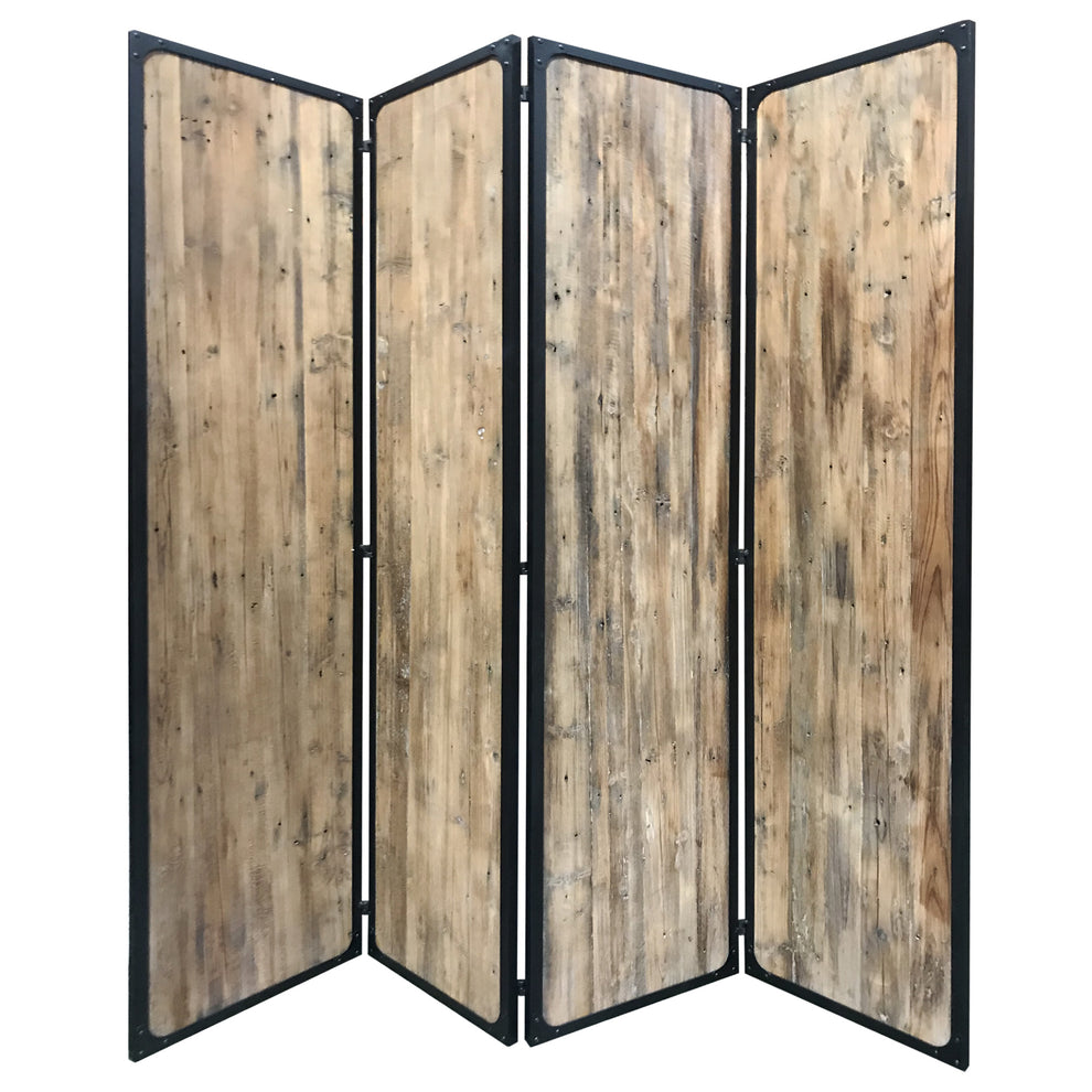 4 Panel Brown Room Divider By Homeroots | Room Dividers | Modishstore - 2