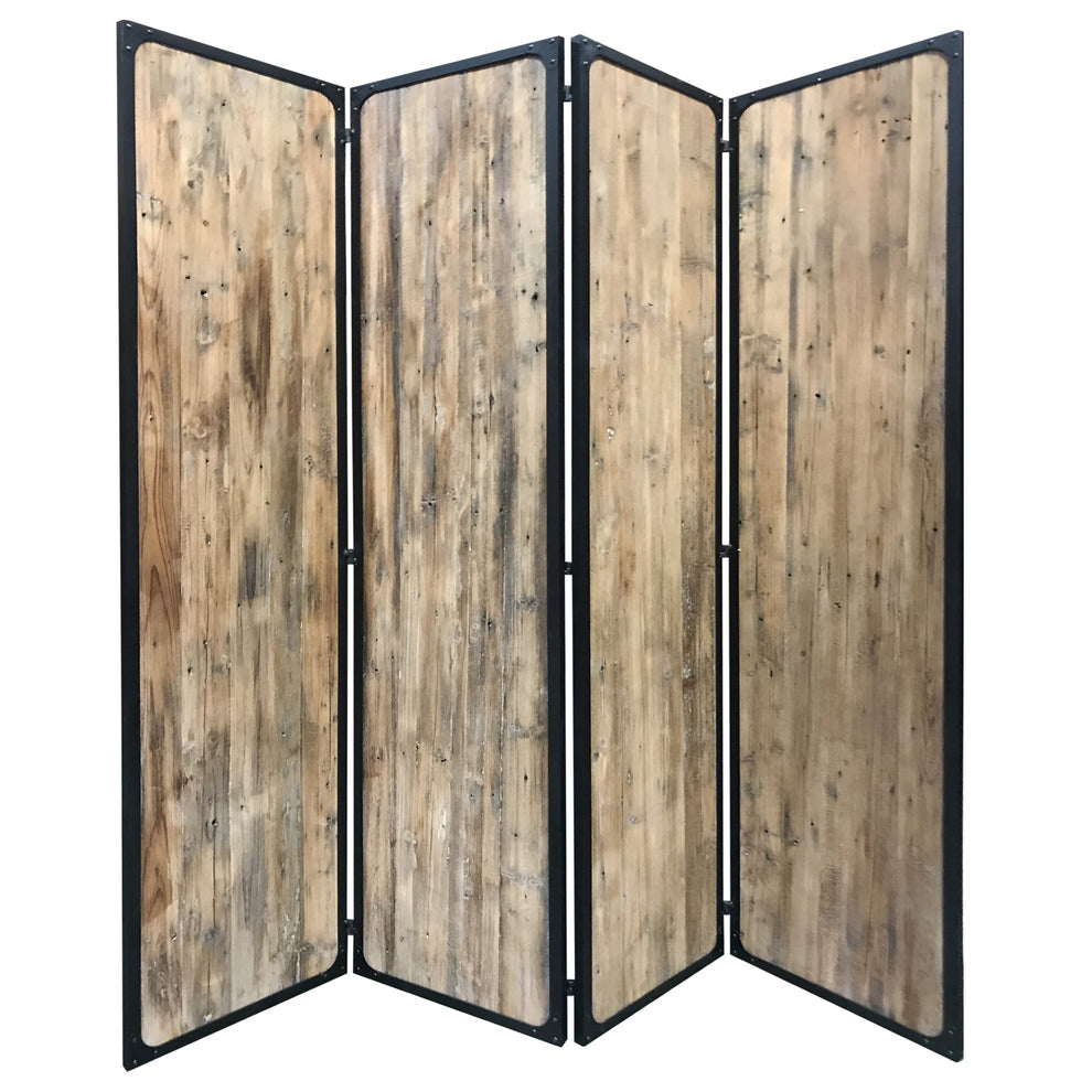 4 Panel Brown Room Divider By Homeroots | Room Dividers | Modishstore - 4