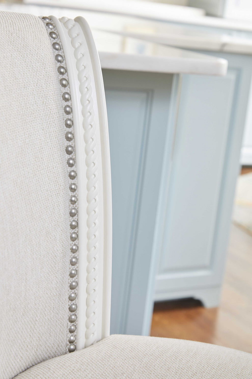 Modern Farmhouse White Counter Height Bar Stool By Homeroots | Bar Stools | Modishstore - 3