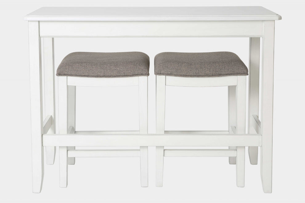 Perfecto Espresso Finish Sofa Table With Two Bar Stools By Homeroots | Bar Stools & Table | Modishstore - 7