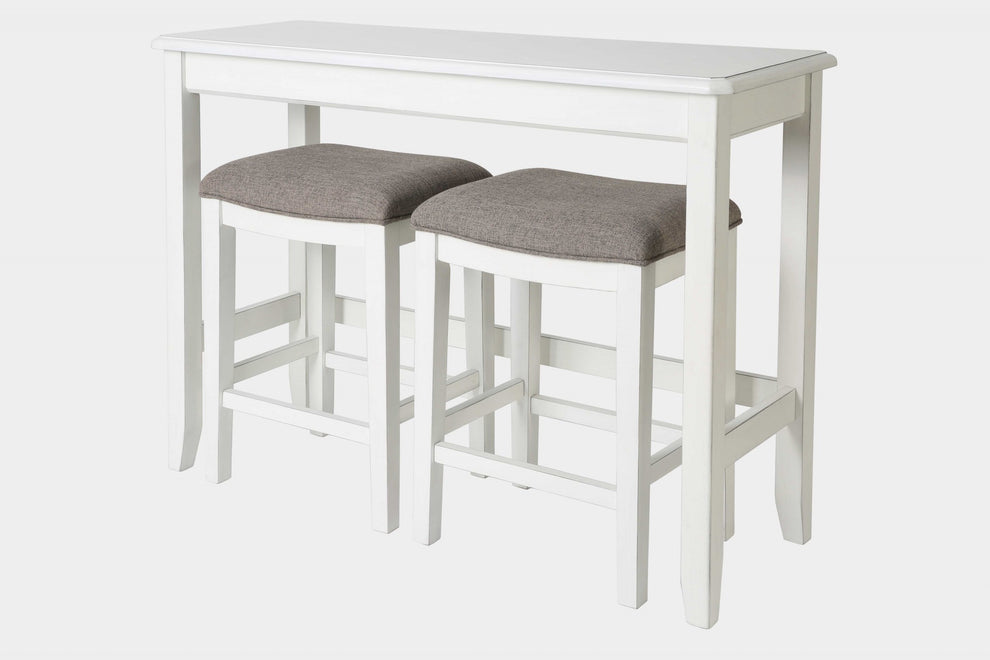 Perfecto Espresso Finish Sofa Table With Two Bar Stools By Homeroots | Bar Stools & Table | Modishstore - 8