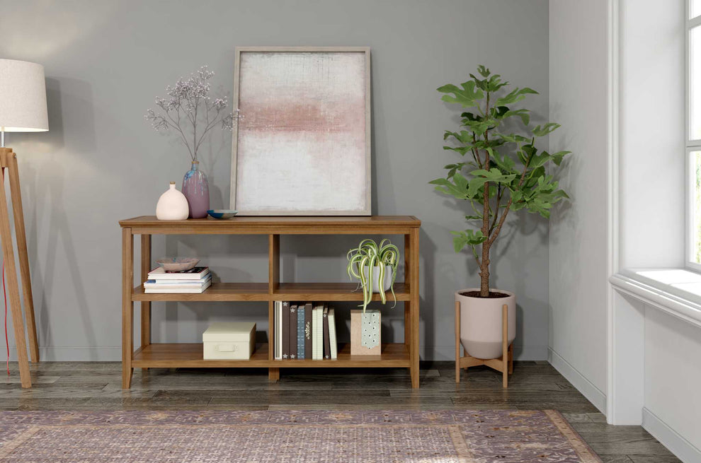 30" Bookcase with 2 Shelves in Walnut By Homeroots | Bookcases | Modishstore