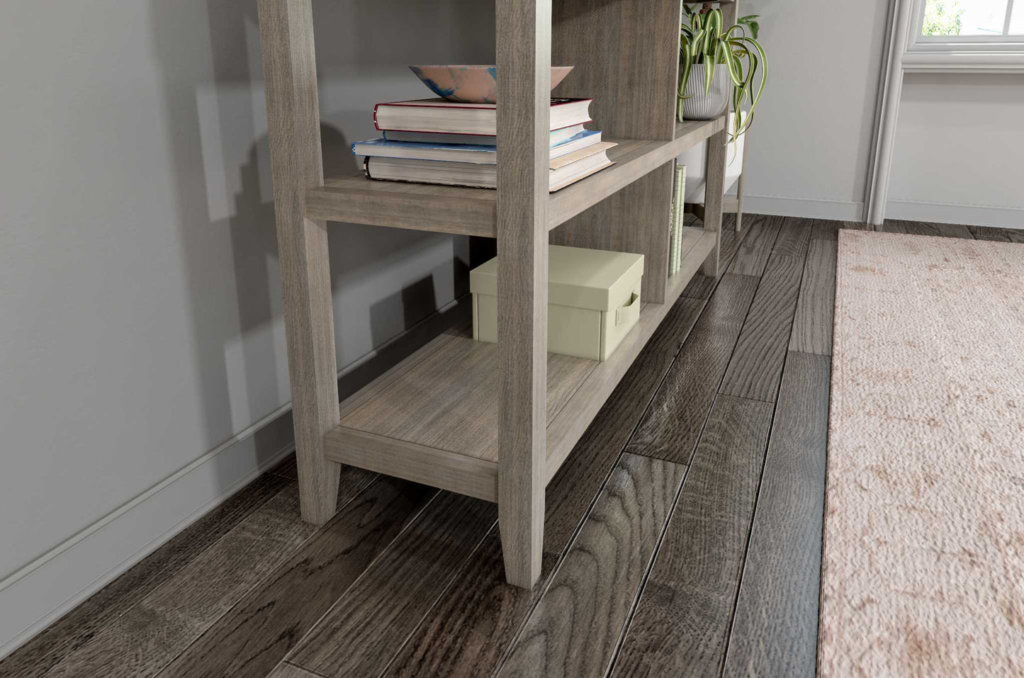 30" Bookcase with 2 Shelves in Walnut By Homeroots | Bookcases | Modishstore - 11