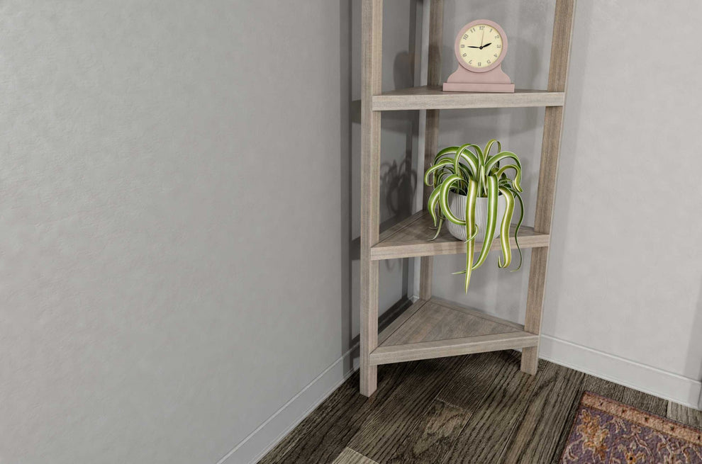 60" Bookcase with 2 Shelves in Washed Grey By Homeroots - 379943 | Bookcases | Modishstore - 4