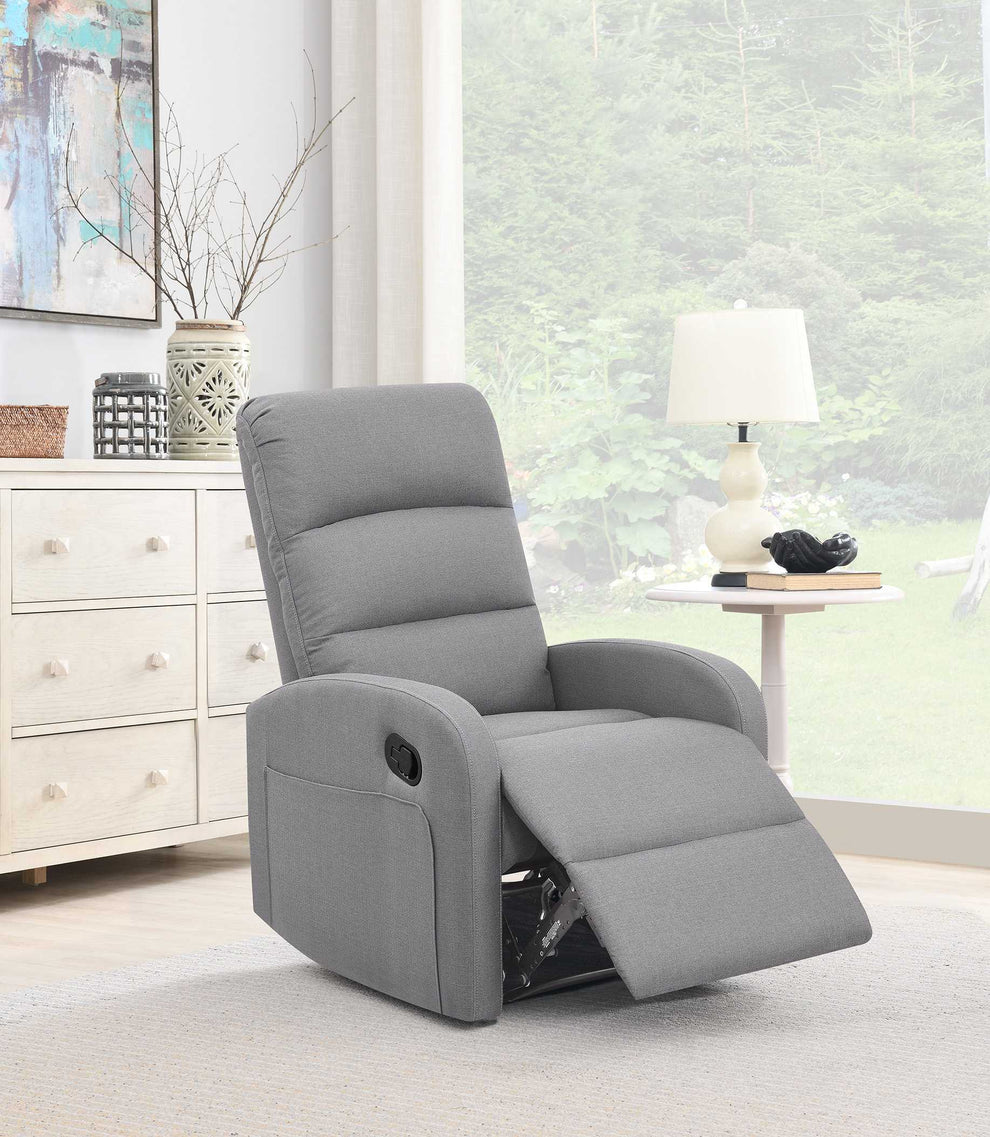 Relaxing Dawn Gray Recliner Chair By Homeroots | Recliners | Modishstore - 3