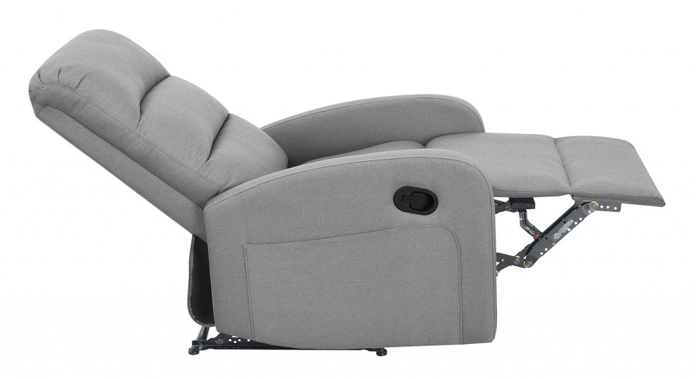Relaxing Dawn Gray Recliner Chair By Homeroots | Recliners | Modishstore - 4