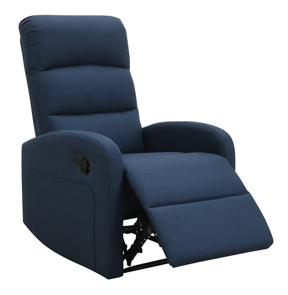 Relaxing Navy Blue Recliner Chair By Homeroots | Recliners | Modishstore - 2
