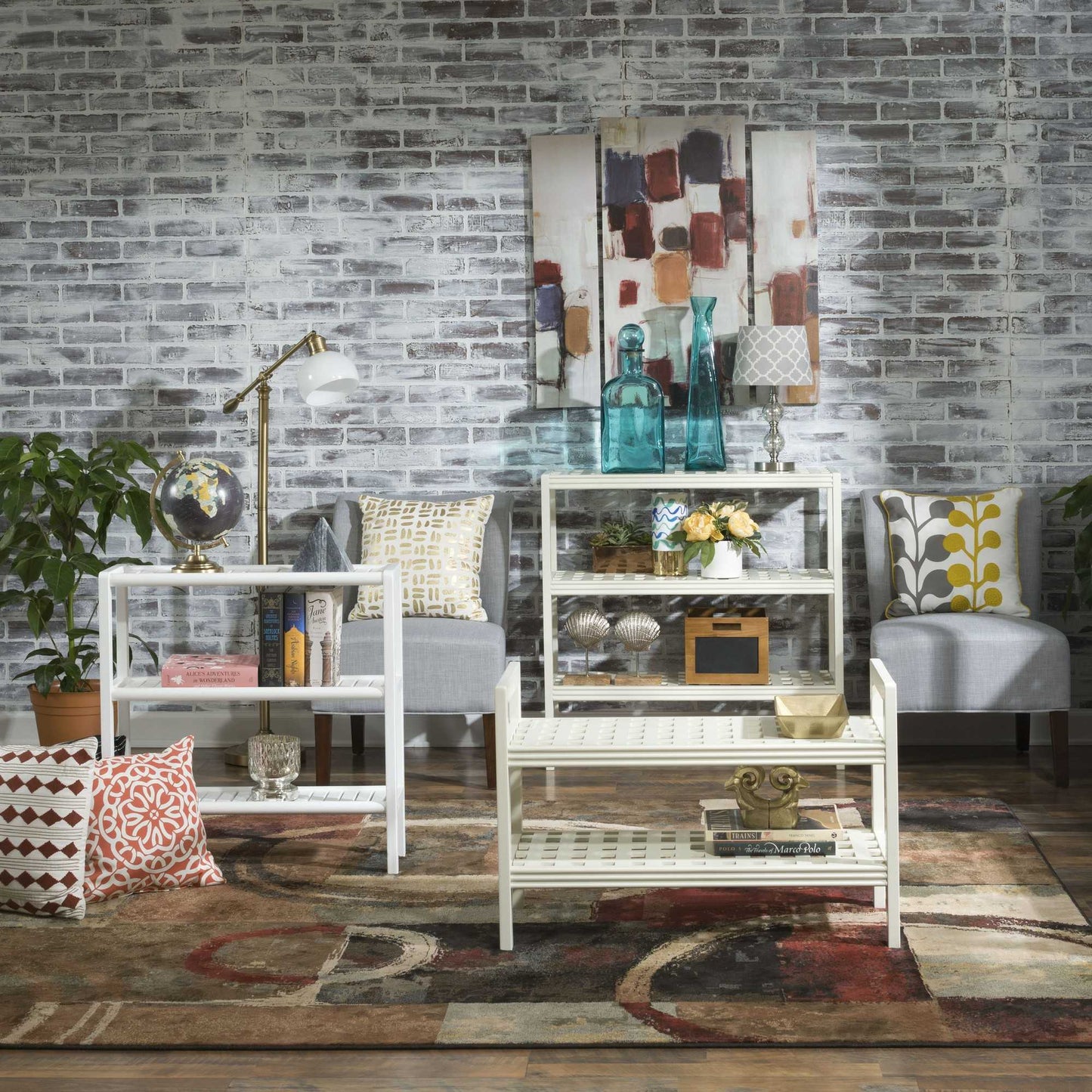 Chestnut Finish Solid Wood Slat Bench with High Back and Shelf By Homeroots | Benches | Modishstore - 10