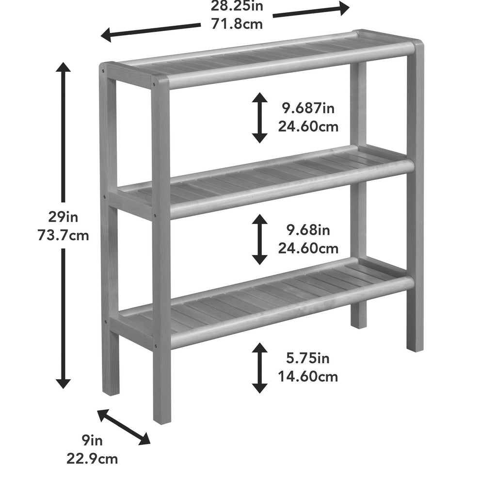 Walnut Versatile Shoe Rack Shelving Unit By Homeroots | Shelves & Shelving Units | Modishstore - 5