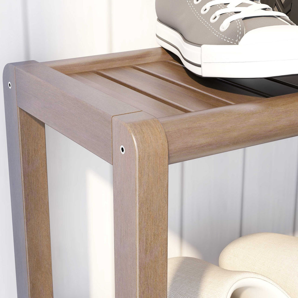 Espresso Brown Versatile Shoe Rack Shelving Unit By Homeroots | Shelves & Shelving Units | Modishstore - 5