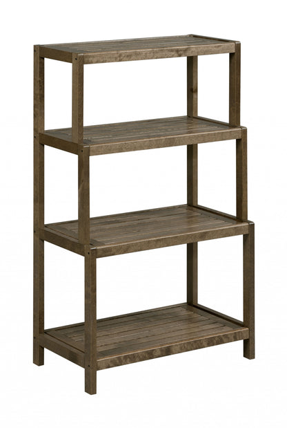 37" Bookcase with 4 Shelves in Antique Chestnut By Homeroots | Bookcases | Modishstore - 3