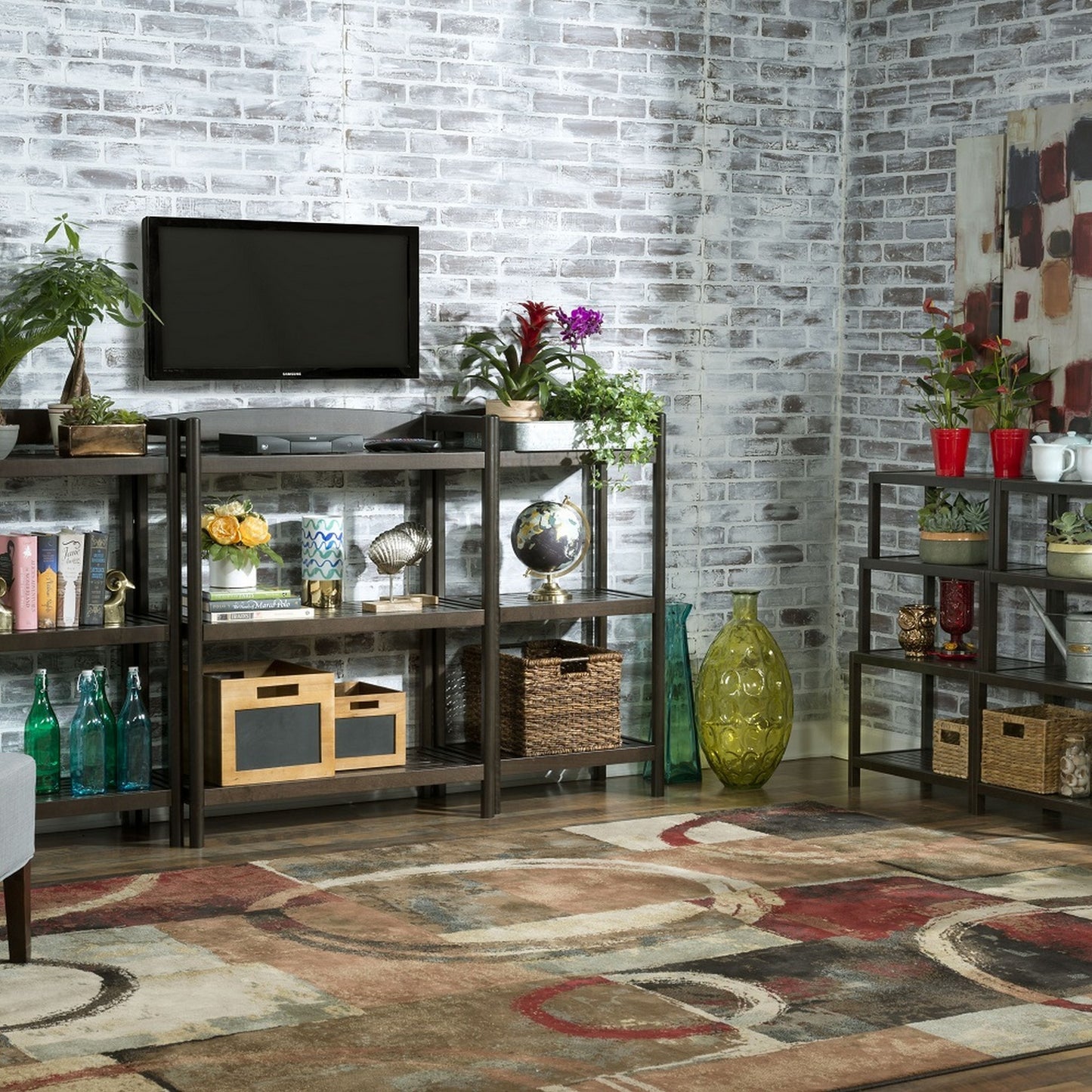 37" Bookcase with 4 Shelves in Antique Chestnut By Homeroots | Bookcases | Modishstore - 9