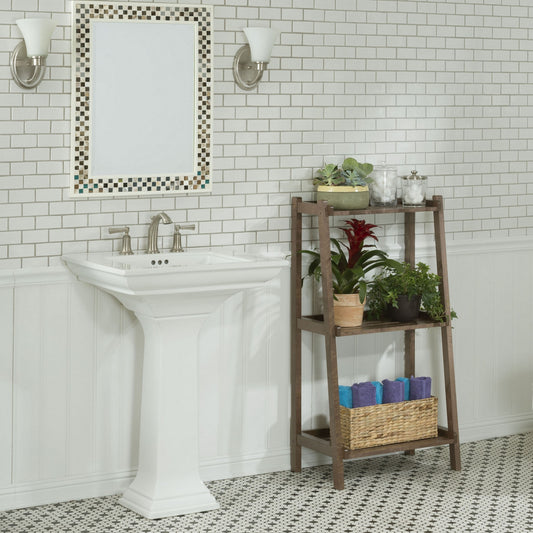 42" Bookcase with 3 Shelves in Antique Chestnut By Homeroots | Bookcases | Modishstore