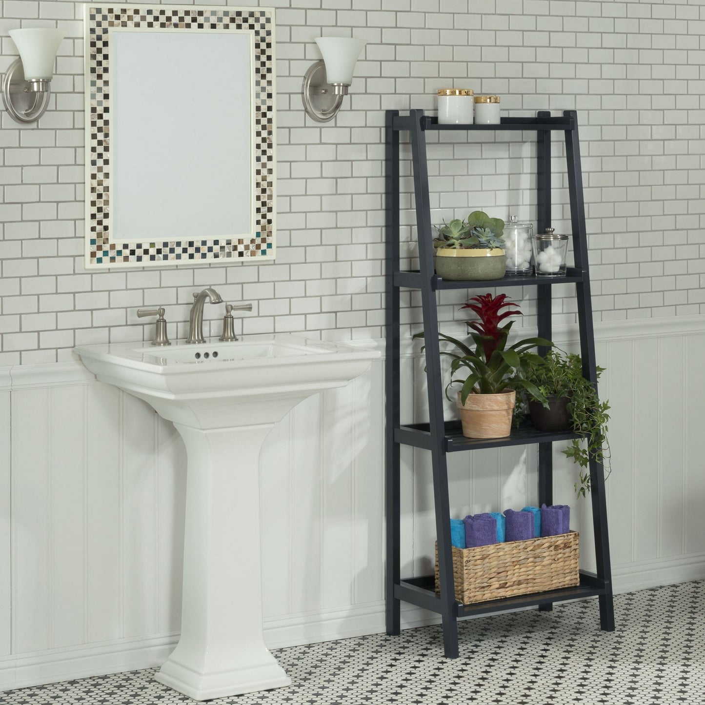 60" Bookcase with 4 Shelves in Antique Chestnut By Homeroots | Bookcases | Modishstore - 14