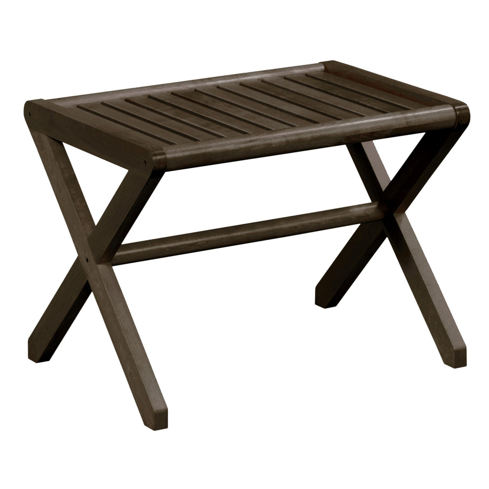 Antique Chestnut Finished Wooden Stool Bench By Homeroots | Stools | Modishstore - 7