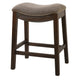 Counter Height Saddle Style Taupe Stool By Homeroots | Counter Stools | Modishstore
